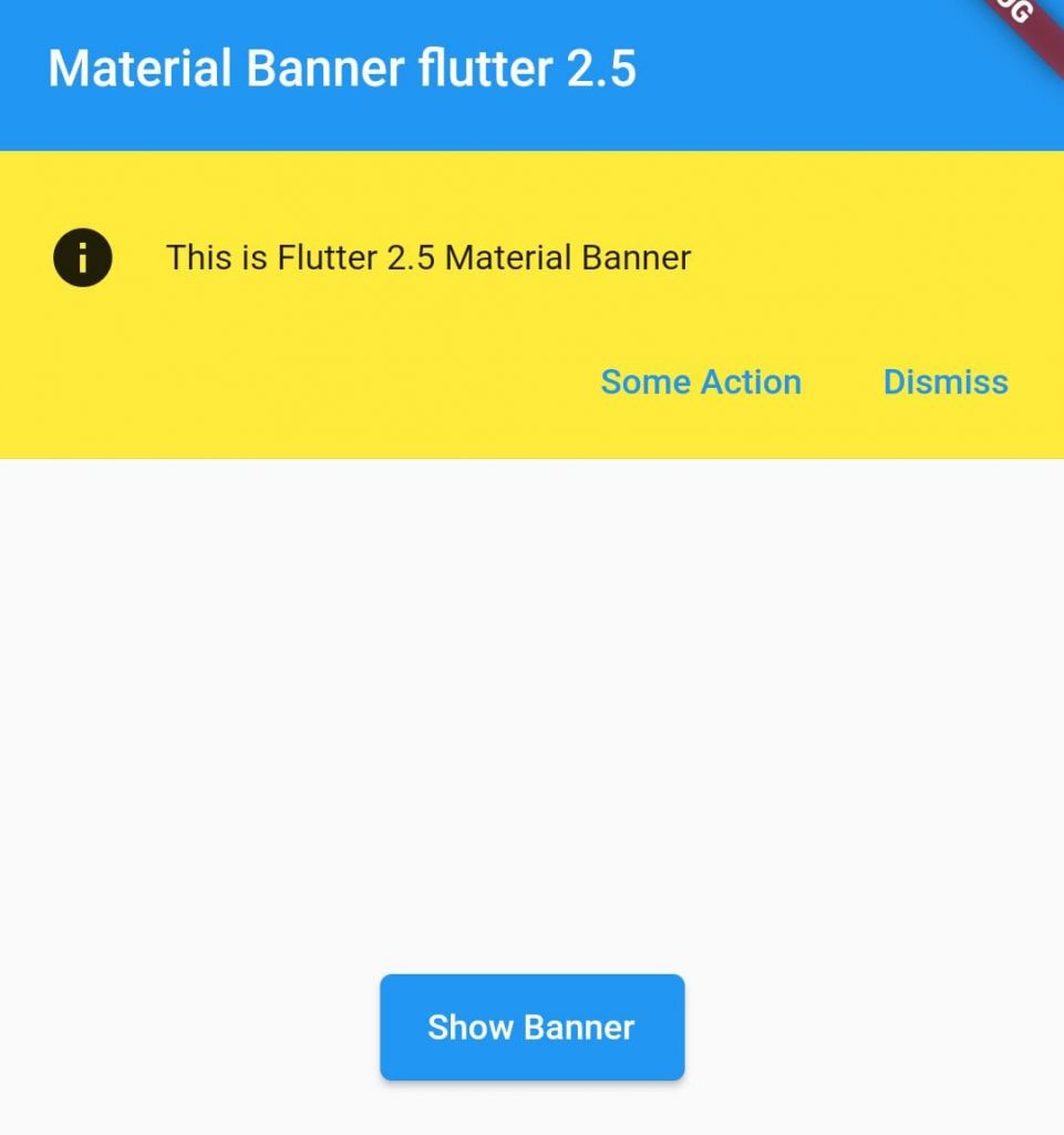 flutter material banner ui design