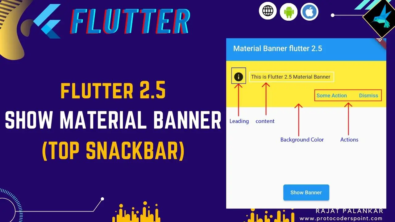 Flutter  - Show Material Banner - Scafford Messenger