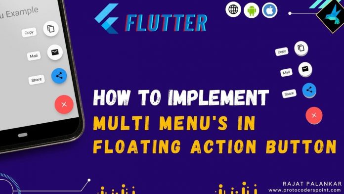 flutter expandable menu item FAB