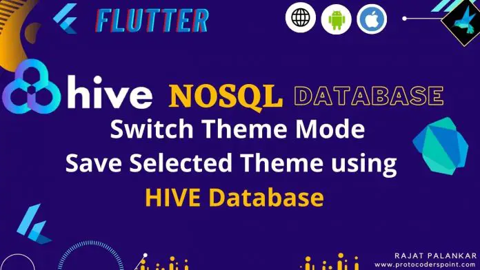 Dark mode switch example using hive database