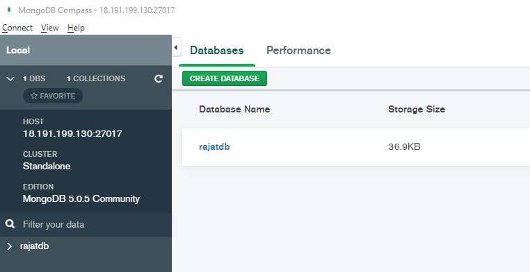 mongodb compass connection url string
