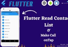 Flutter Read Contacts List