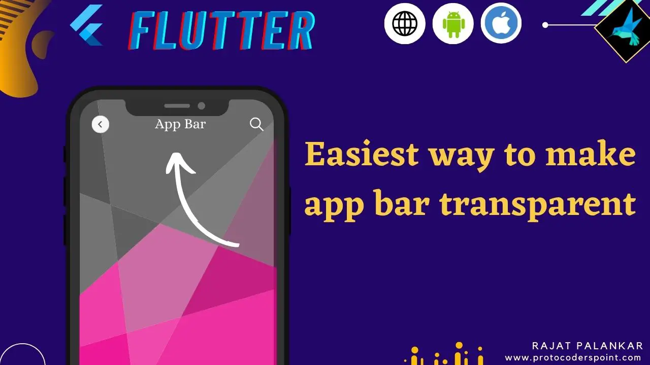 How to make appbar transparent in flutter