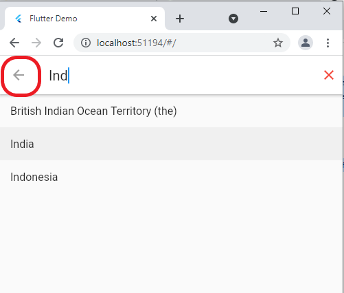 leading back button in search bar flutter 