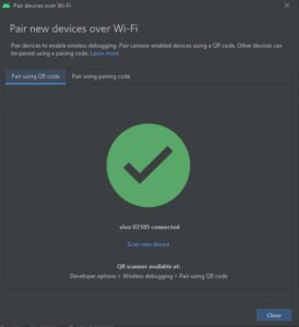wireless debugging android studio
