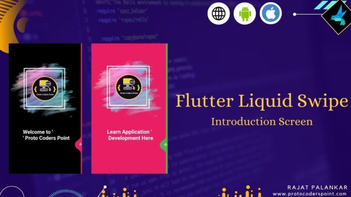 Flutter Liquid Swipe Introduction Screen