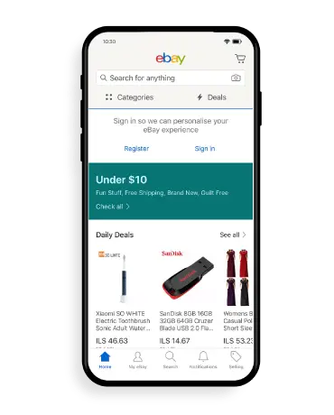 flutter ebay app