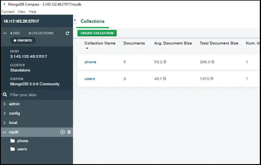 mongodb compass