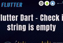 how to Check if string is empty in dart