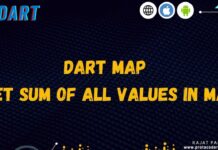 Dart map - get sum of all values in Map