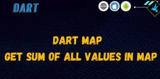 Dart map - get sum of all values in Map