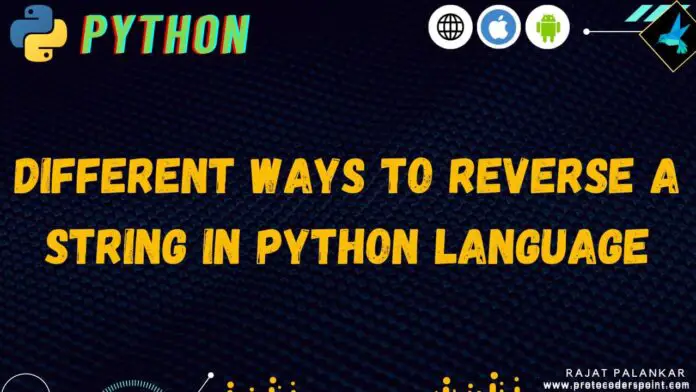 how to reverse a string in python