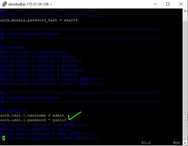 secure mqtt using mnesia username password authentication