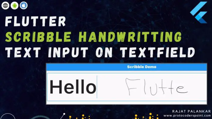 Flutter Scribble HandWritting Text Input on TextField