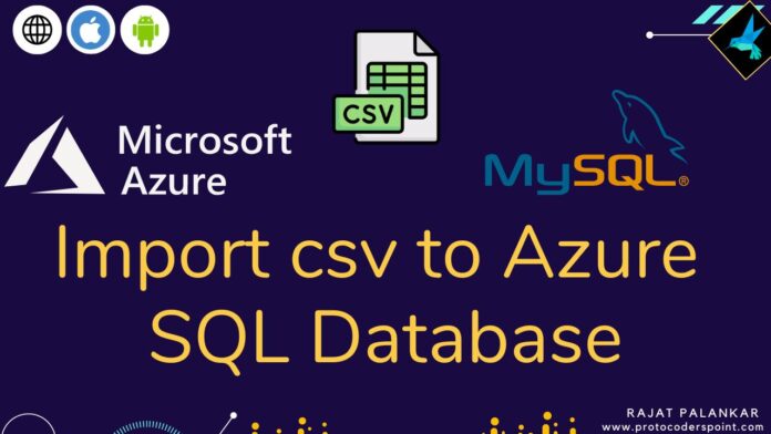 Import csv to Azure SQL Database