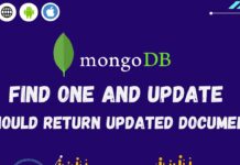 mongodb findoneandupdate return updated