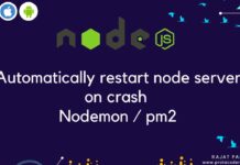 Automatically restart node server on crash Nodemon pm2