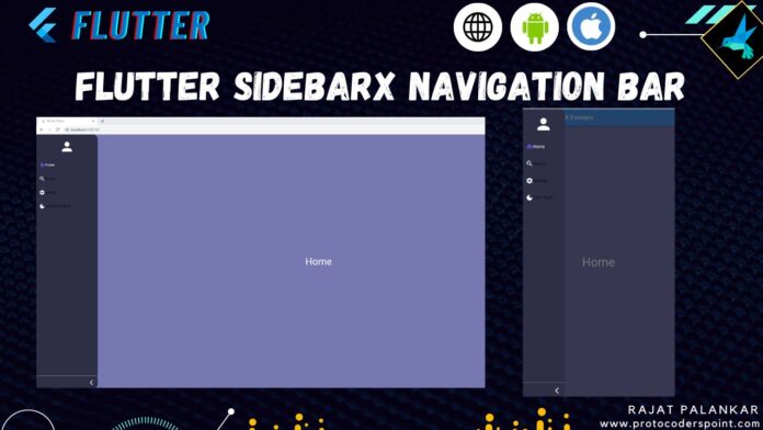Flutter SideBarX Navigation bar