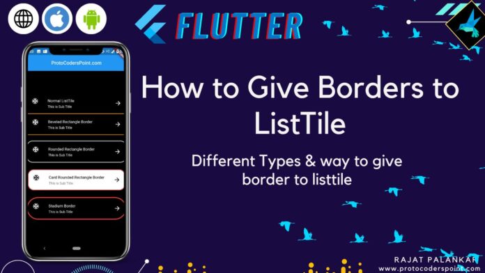 How to Give Borders to ListTile