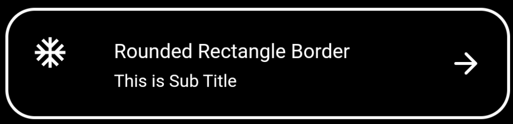 rounded rectangle border listtile