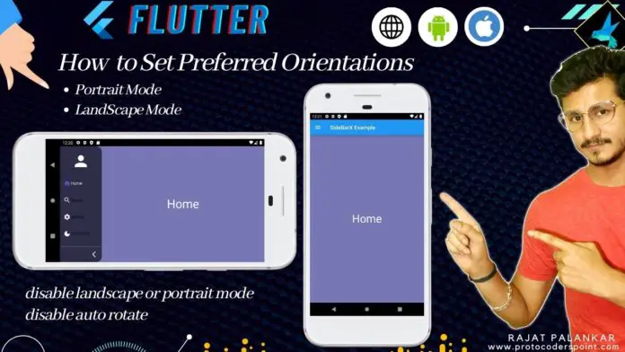 flutter app orientation portrait mode or landscape mode only