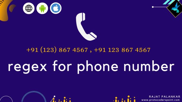 regex for phone number.