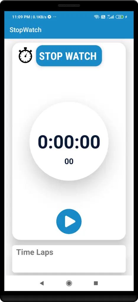 flutter stopwatch app practice