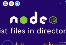 nodejs list files in directory