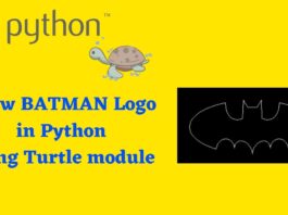 Draw BATMAN Logo in Python using Turtle module