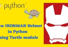 Draw IRONMAN Helmet in Python using Turtle