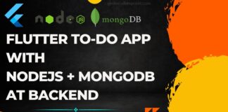 Flutter To-Do App With Nodejs + mongodb at Backend