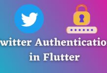 twitter authentication in flutter app