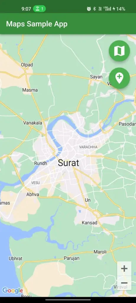google map in flutter example