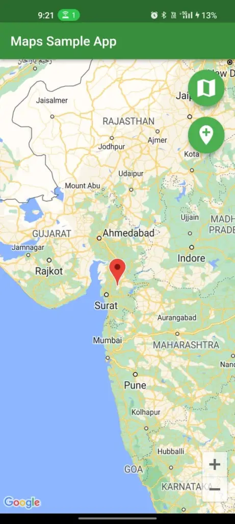 google maps in flutter app