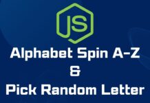 Alphabet Spin A-Z & Pick Random Letter
