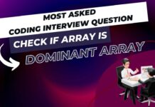 check if the array in dominant array or not