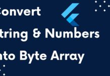 convert string into byte in flutter dart