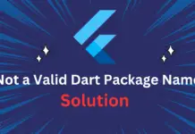 Not a Valid Dart Package Name - Flutter