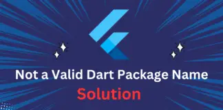 Not a Valid Dart Package Name - Flutter