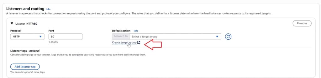 Creating a target group to register EC2 instances in AWS