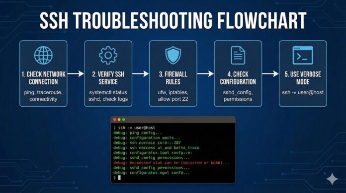 SSH Troubleshooting flowchart